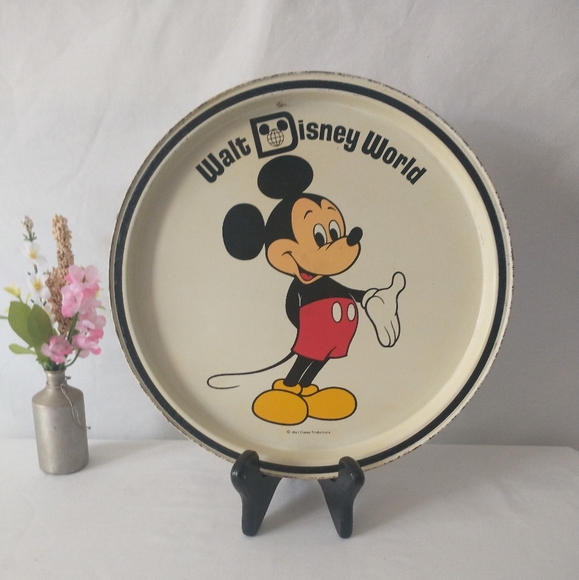 Vintage 1970s Walt Disney World - Mickey Mouse Metal/Enamel Tray - Picture 5 of 8